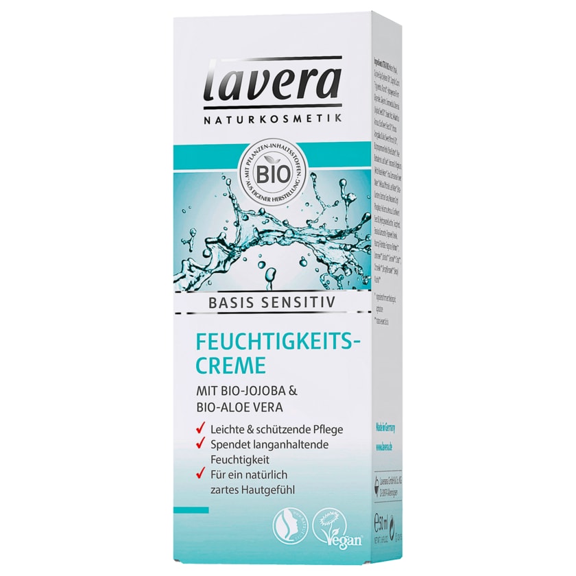 Lavera Feuchtigkeitscreme Basis sensitiv mit Bio Jojoba & Bio Aloe Vera 50ml